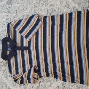 Mens Kiara Striped Polo Shirt
